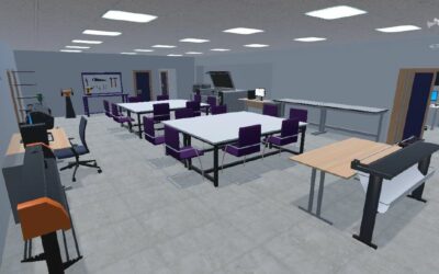 Desarrollo de aplicación de RV con recorrido virtual del FABLAB de la UPCT y actividad formativa